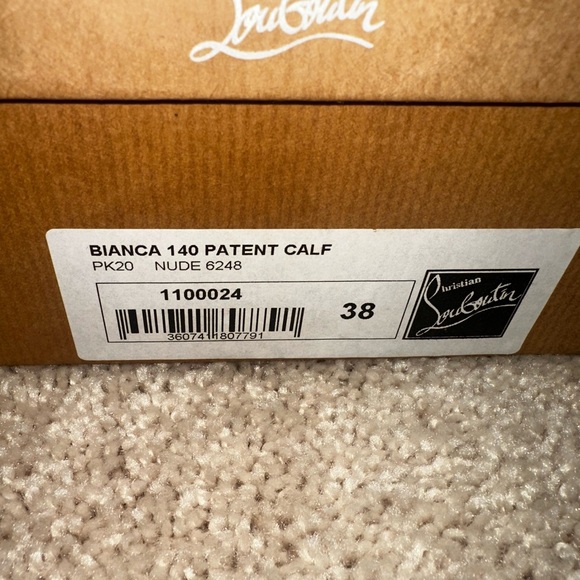 Nude Patent Leather Louboutin Biancas Size 38 👠👠 - Picture 8 of 10